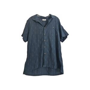 BILLABONG Men's Short Sleeve Button Shirt Navy Size Extra Large